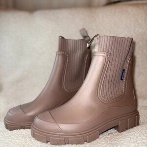 Women's Waterprood Khaki Ankle Rubber Boots